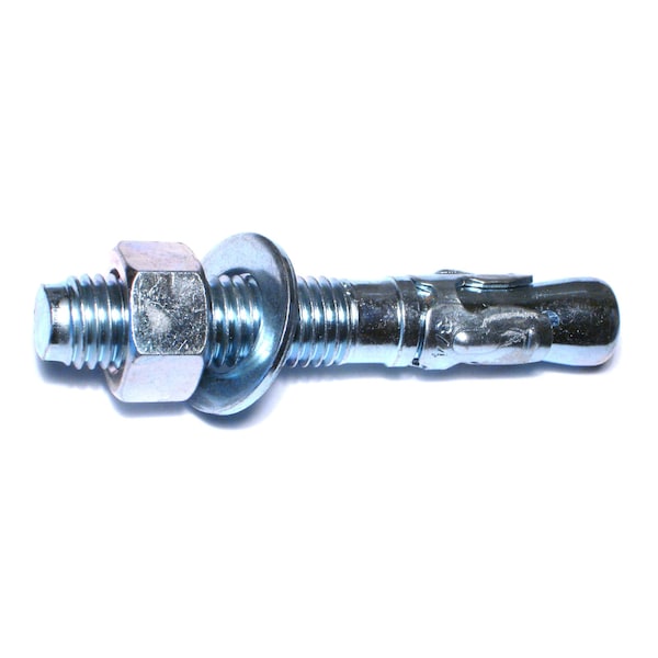 Midwest Fastener Wedge Anchor, 3/4" Dia., 4-3/4" L, Steel Zinc Plated, 10 PK 07851 - main